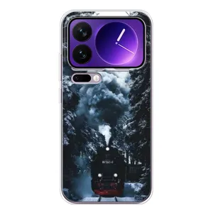 Новорічні, Святкові Чохли для Xiaomi 17 Pro Max - 2024 год (Зимовий потяг)