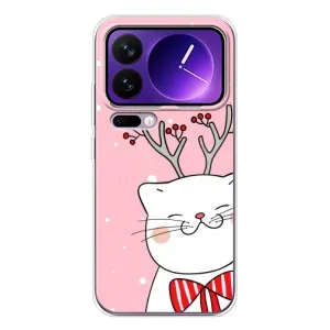 Новорічні Чохли для Xiaomi 17 Про Макс (VPrint) (Зимовий кіт)