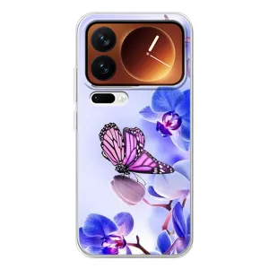 Чохли з квітами для Xiaomi 17 Pro (VPrint) (Метелик на квітах)