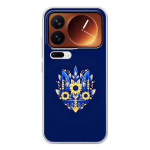 Чохли для Xiaomi 17 Pro Укр. Символіка (AlphaPrint) (Квітковий Герб)