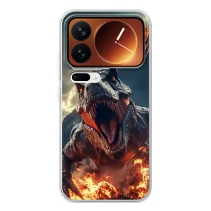 Чохол з картинкою 'Хижаки' для Xiaomi 17 Pro (Вогняний динозавр)