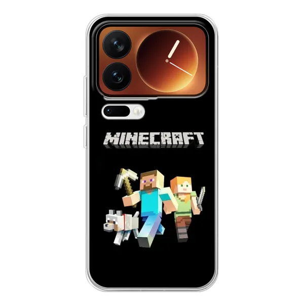 Чехол с принтом «герои Minecraft» для Xiaomi 17 Pro