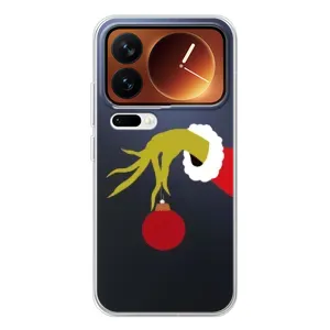 Зимні Чохли для Xiaomi 17 Про - прозорий фон (Грінч з іграшкою)
