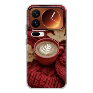Чехол с уникальным дизайном «Осень с кофе» для Xiaomi 17 Pro (Кофе на пледе)