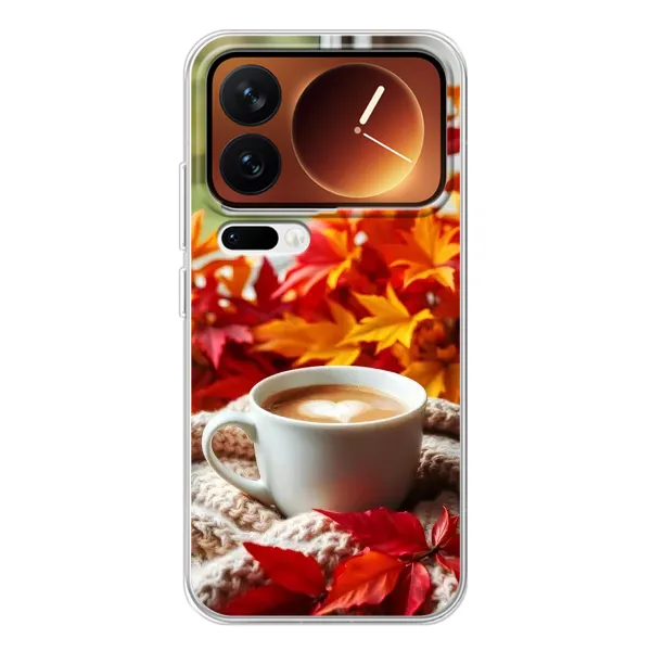 Чехол с принтом «Кофе и листья» для Xiaomi 17 Pro Чехол с принтом «Кофе и листья» для Xiaomi 17 Pro