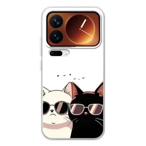 Чехол с рисунком кот на Xiaomi 17 Pro (Коты в очках)