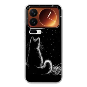 Чохол з принтом для Xiaomi 17 Pro (AlphaPrint) Модні коти (Котик і місяць)