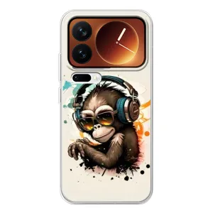 Чохол з Мавпами Xiaomi 17 Pro - (AlphaPrint) (Макака в навушниках)