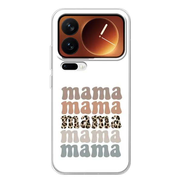Чехол с принтом «Текстовый коллаж мама» для Xiaomi 17 Pro Чехол с принтом «Текстовый коллаж мама» для Xiaomi 17 Pro