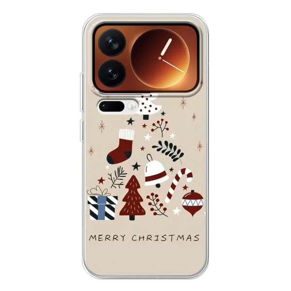 Чохол з принтом «Merry Christmas» для Xiaomi 17 Pro