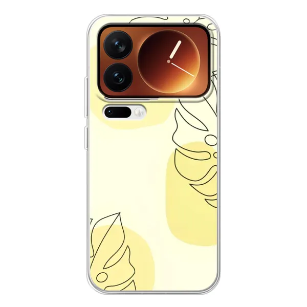 Чехол с принтом «Желтая монстера арт» для Xiaomi 17 Pro