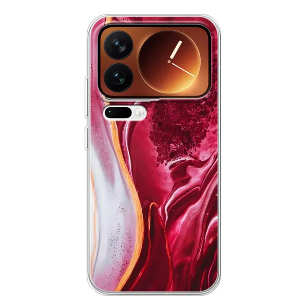 Чехол с принтом «Мрамор красный» для Xiaomi 17 Pro