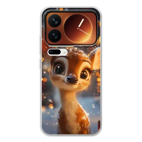 Чехол с принтом «Олененок среди гирлянд» для Xiaomi 17 Pro