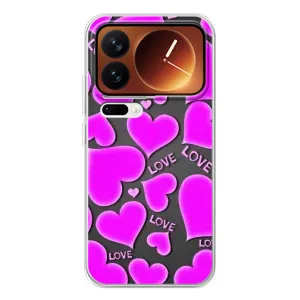 Чехлы для любимой на Xiaomi 17 Про (VPrint) (Pink hearts)