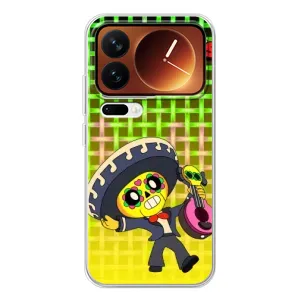 Чехлы Brawl Stars для Xiaomi 17 Pro (AlphaPrint) (Поко в самбреро)