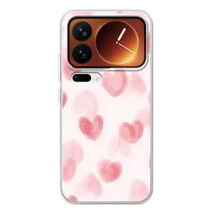 Чохол з розовим принтом для Xiaomi 17 Pro (Рожеві сердечки)