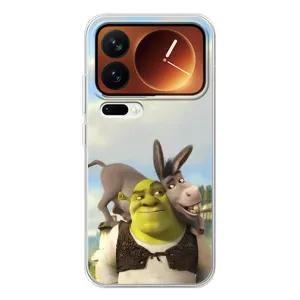Чохол з мультфільмом Шрек на Xiaomi 17 Pro (Шрек та Осел)