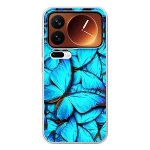Чохол з принтом для Xiaomi 17 Про - (Прикольні) (AlphaPrint) (Сині метелики)