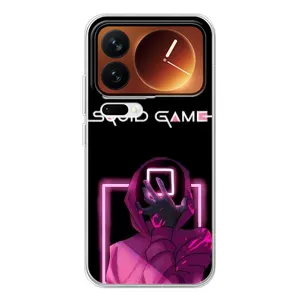 Чохол Гра в кальмара для Xiaomi 17 Pro (Неоновий охоронець гри)
