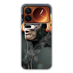 Чохол з Мавпами Xiaomi 17 Pro - (AlphaPrint) (В навушниках)