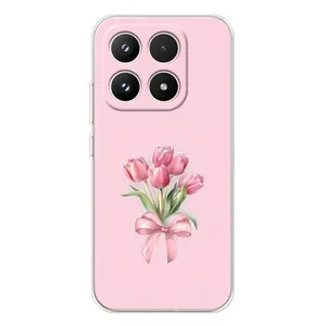 Чохол з розовим принтом для Xiaomi 17 (Букет квітів)