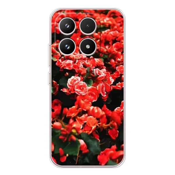 Чехол с принтом «Цветы красные» для Xiaomi 17
