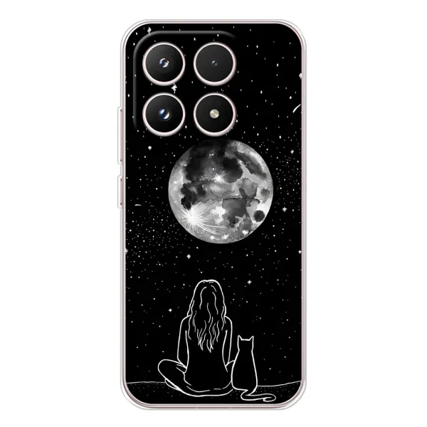 Чехол с принтом «Девушка с котом» для Xiaomi 17