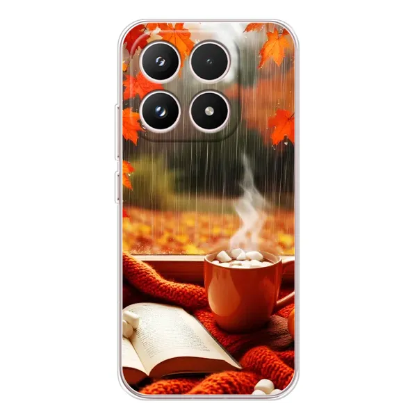 Чехол с принтом «Кофе и дождь» для Xiaomi 17 Чехол с принтом «Кофе и дождь» для Xiaomi 17