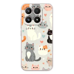 Чехол с рисунком кот на Xiaomi 17 (Коллаж котов)