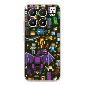Чехол Майнкрафт на Xiaomi 17 (AlphaPrint) Minecraft (Коллаж Майнкрафт)
