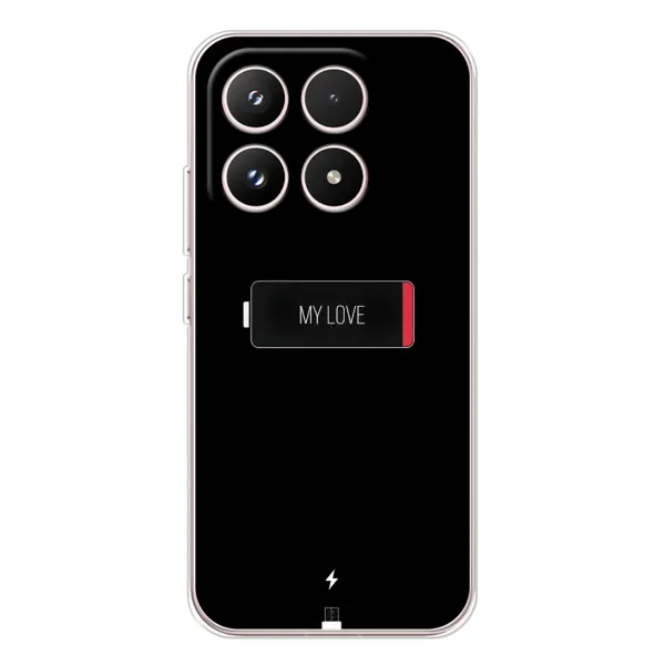 Чехол с принтом «Love battery» для Xiaomi 17 Чехол с принтом «Love battery» для Xiaomi 17