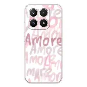 Чохол з розовим принтом для Xiaomi 17 (Аморе любов)