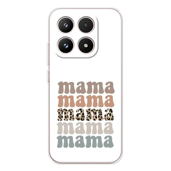 Чехол с принтом «Текстовый коллаж мама» для Xiaomi 17 Чехол с принтом «Текстовый коллаж мама» для Xiaomi 17