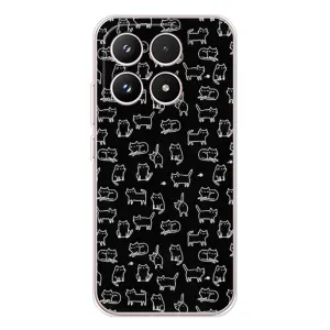 Чехол с принтом для Xiaomi 17 (AlphaPrint) Модные коты (Меленькие котики)
