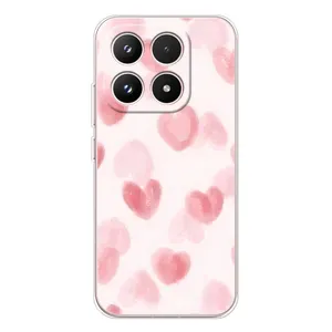 Чохол з розовим принтом для Xiaomi 17 (Рожеві сердечки)