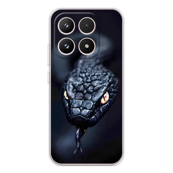 Чехол с принтом «Черная змея» для Xiaomi 17 Чехол с принтом «Черная змея» для Xiaomi 17