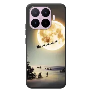 Новорічні, Святкові Чохли для Xiaomi 17T - 2024 год (Санта на місяці)