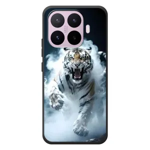 Чохол з картинкою 'Хижаки' для Xiaomi 17T (Білий тигр у диму)