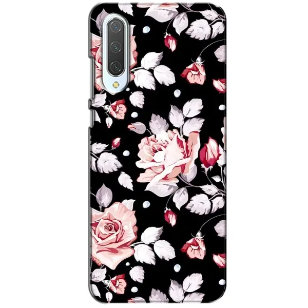 Чехол с принтом «Цветочки на черном» для Xiaomi CC9 Чехол с принтом «Цветочки на черном» для Xiaomi CC9