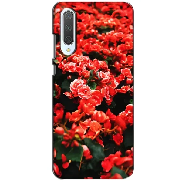 Чехол с принтом «Цветы красные» для Xiaomi CC9 Чехол с принтом «Цветы красные» для Xiaomi CC9