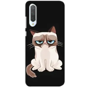Чехол с принтом для Xiaomi CC9 (AlphaPrint) Модные коты (Грустный кот)