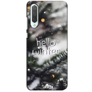 Новогодние, Праздничные Чехлы для Xiaomi CC9 - 2024 год (Hello winter)