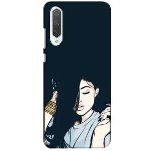 Чехол с печатью для Xiaomi CC9 - (Мода) (AlphaPrint) (Красивая девочка)