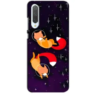 Чехлы с картинкой Лисички для Xiaomi CC9 (VPrint) (Лисички космонавты)