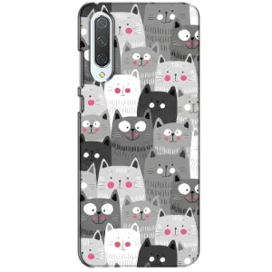 Чехлы с Котиками для Xiaomi CC9 (VPrint) (Рисованные котики)