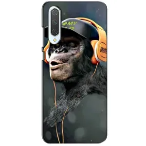 Чехол с Обезьянами Xiaomi CC9 - (AlphaPrint) (В наушниках)