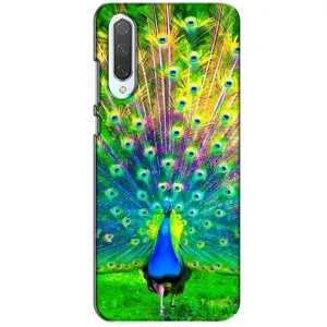 Чехол с птицами на Xiaomi CC9 (VPrint) (Яркий Павлин)