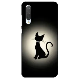 Чехол с принтом для Xiaomi Mi CC9e (AlphaPrint) Модные коты (Силуэт котика)