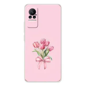 Чехол с розовым рисунком для Xiaomi Civi 1S (Букет цветов)