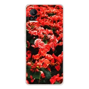 Чохли з квітами для Xiaomi Civi 1S (VPrint) (Квіти червоні)